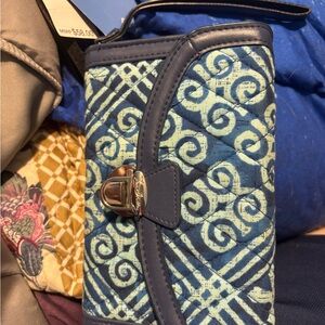 Vera Bradley Blue and Navy Patterned Wallet